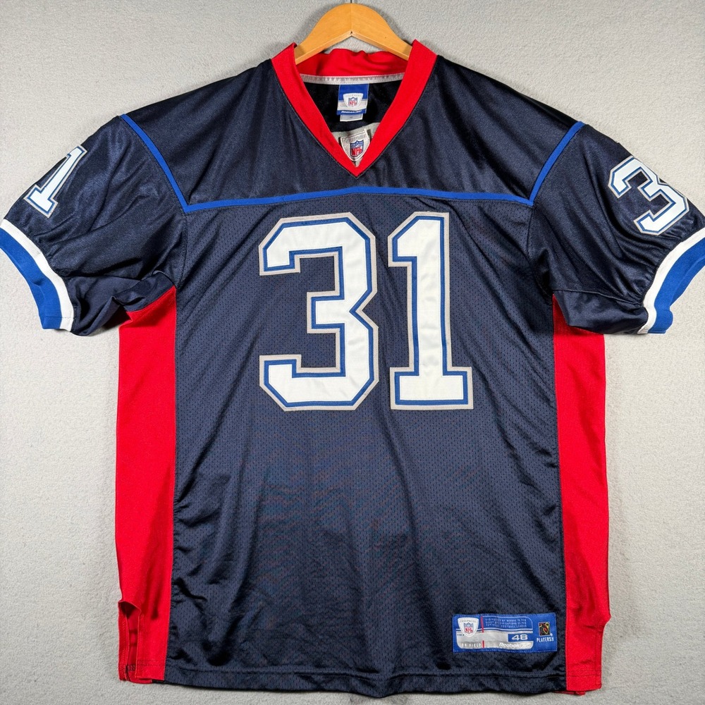 Reebok NFL Buffalo Bills Ian Shelton 31 Stitched Football Jersey Navy Blue 48